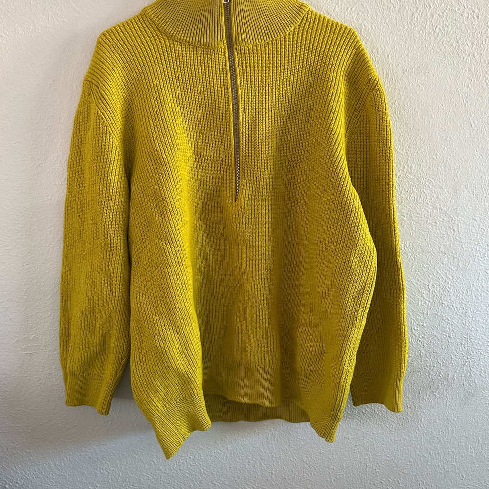 Closed Mustard Yellow Half-Zip Sweater